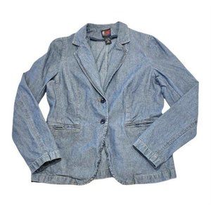 NY Jeans New York & Company Women's Denim Jacket Blazer Size Medium Vintage EUC
